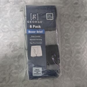 George 6 Pack Boxer Briefs - Black and Gray Size 3XL